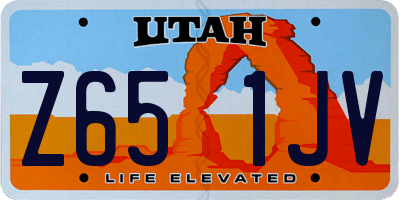 UT license plate Z651JV