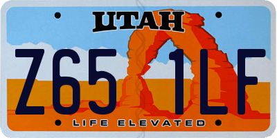 UT license plate Z651LF