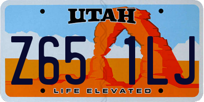 UT license plate Z651LJ