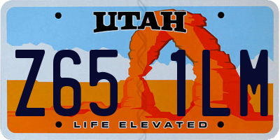 UT license plate Z651LM