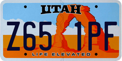 UT license plate Z651PF