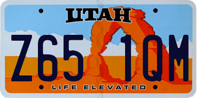 UT license plate Z651QM