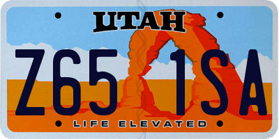 UT license plate Z651SA