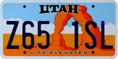 UT license plate Z651SL