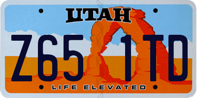UT license plate Z651TD