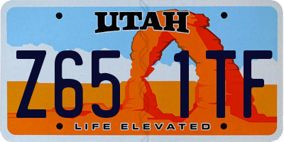 UT license plate Z651TF