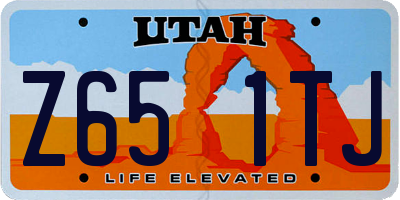UT license plate Z651TJ