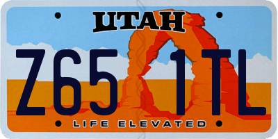 UT license plate Z651TL