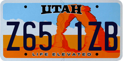 UT license plate Z651ZB