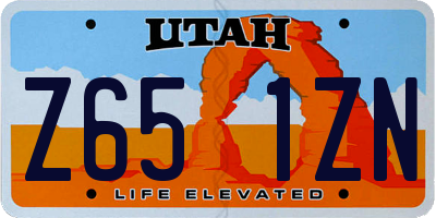 UT license plate Z651ZN