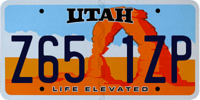 UT license plate Z651ZP