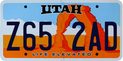 UT license plate Z652AD