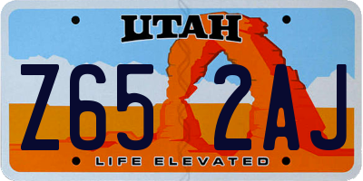 UT license plate Z652AJ