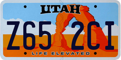 UT license plate Z652CI