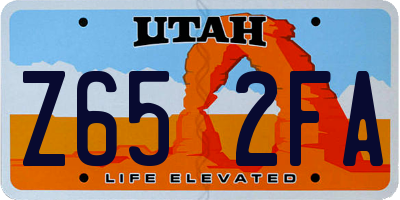 UT license plate Z652FA