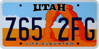 UT license plate Z652FG