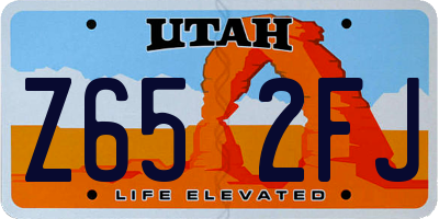 UT license plate Z652FJ