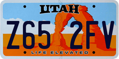 UT license plate Z652FV