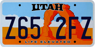 UT license plate Z652FZ