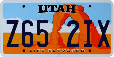 UT license plate Z652IX
