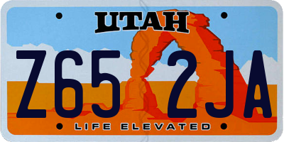 UT license plate Z652JA