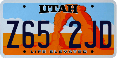 UT license plate Z652JD