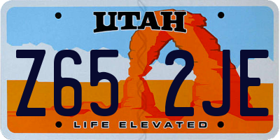 UT license plate Z652JE