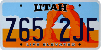 UT license plate Z652JF