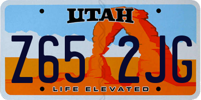 UT license plate Z652JG