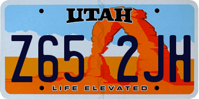 UT license plate Z652JH
