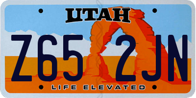 UT license plate Z652JN