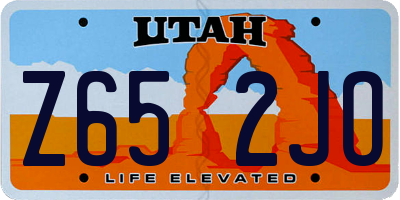 UT license plate Z652JO