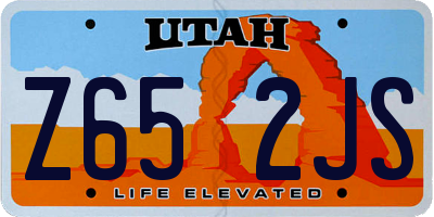 UT license plate Z652JS