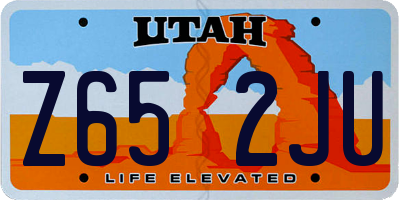 UT license plate Z652JU