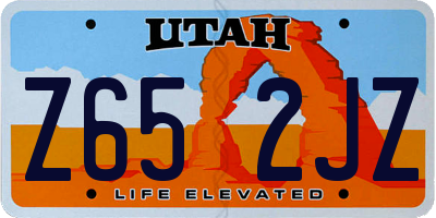 UT license plate Z652JZ