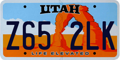 UT license plate Z652LK