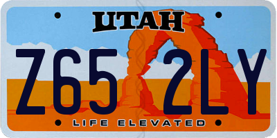 UT license plate Z652LY