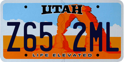 UT license plate Z652ML