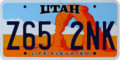 UT license plate Z652NK