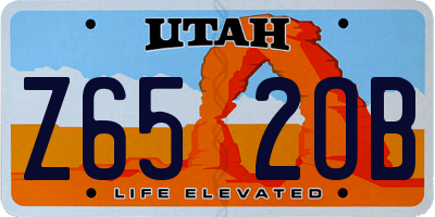 UT license plate Z652OB