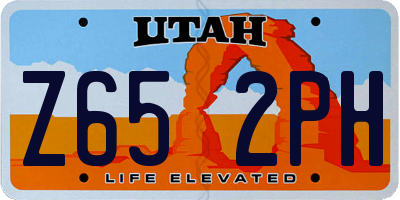 UT license plate Z652PH