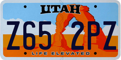 UT license plate Z652PZ