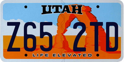 UT license plate Z652TD