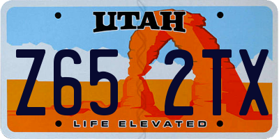 UT license plate Z652TX