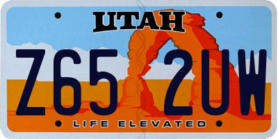 UT license plate Z652UW
