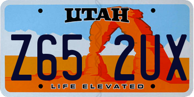 UT license plate Z652UX