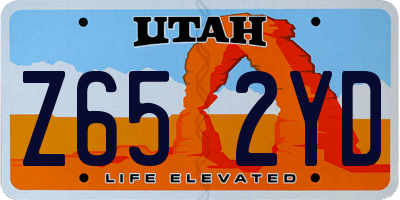 UT license plate Z652YD