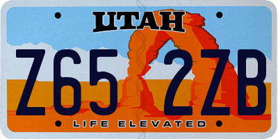 UT license plate Z652ZB