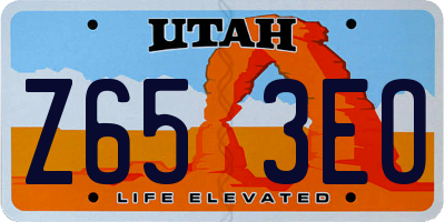 UT license plate Z653EO