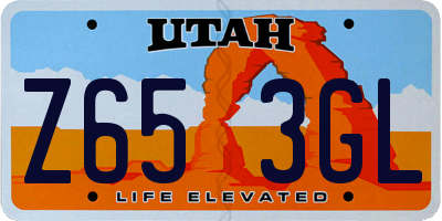 UT license plate Z653GL